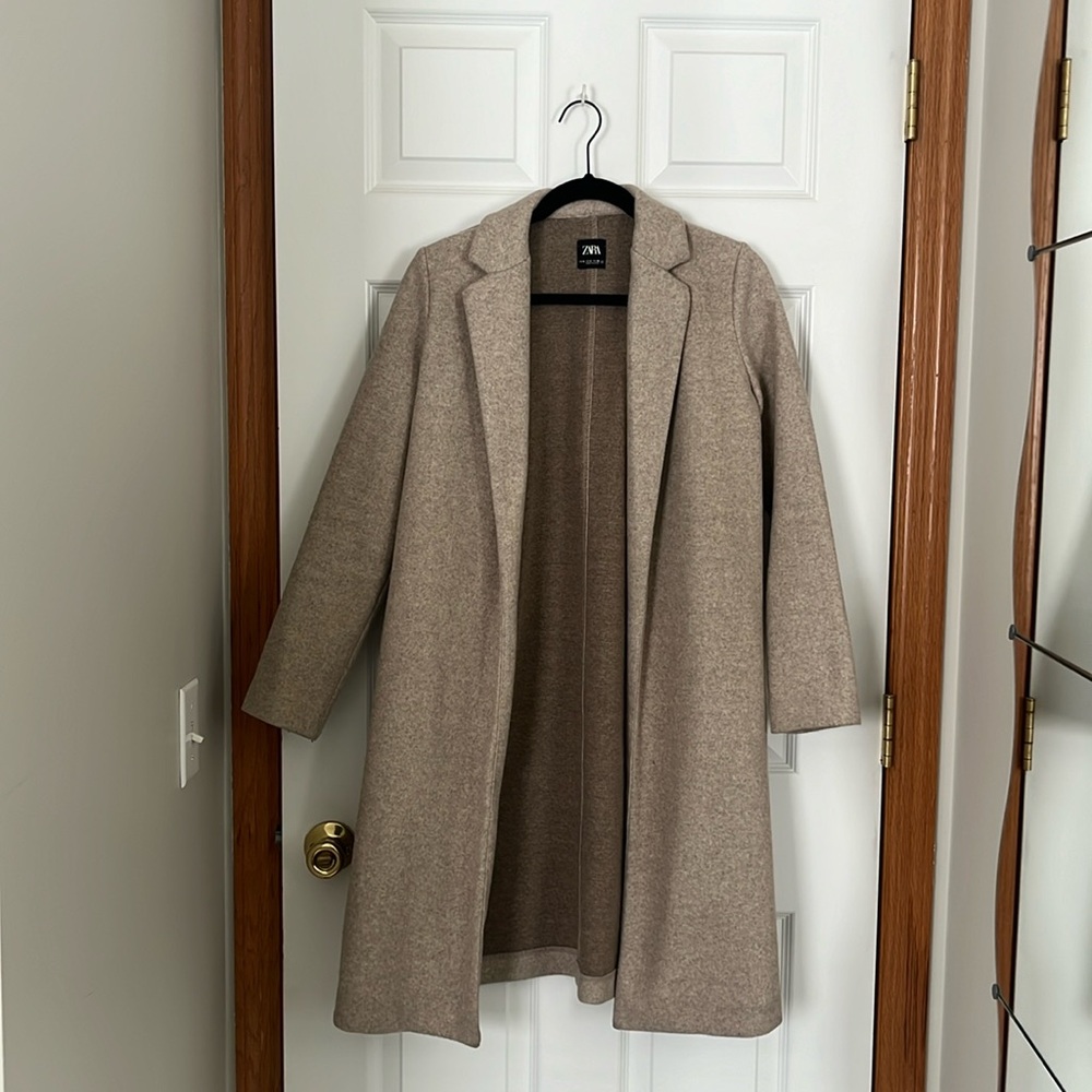 ZARA tan jacket coat